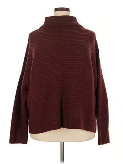 Pre-owned Madewell Turtleneck Sweater In Burgundy