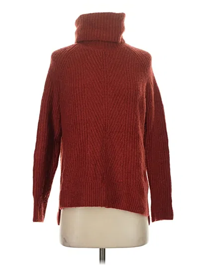 Pre-owned Madewell Turtleneck Sweater In Burgundy