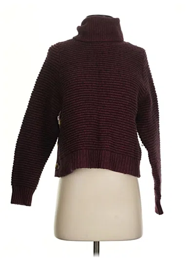 Pre-owned Madewell Turtleneck Sweater In Burgundy