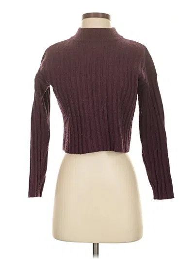 Pre-owned Madewell Turtleneck Sweater In Burgundy