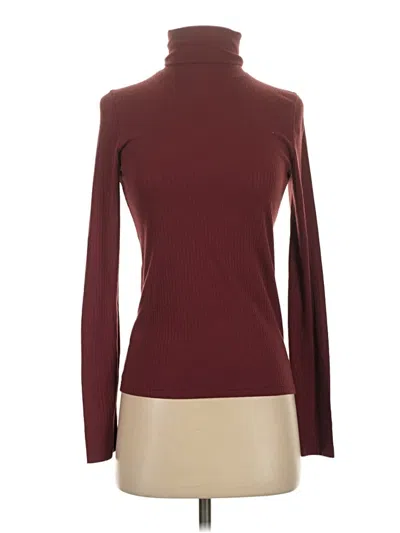 Pre-owned Madewell Turtleneck Sweater In Burgundy