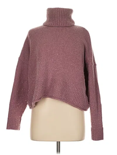 Pre-owned Madewell Turtleneck Sweater In Burgundy