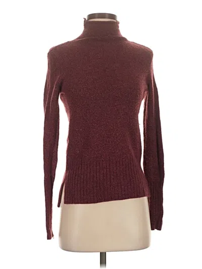 Pre-owned Madewell Turtleneck Sweater In Burgundy