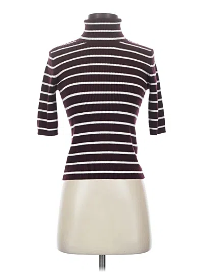 Pre-owned Madewell Turtleneck Sweater In Burgundy