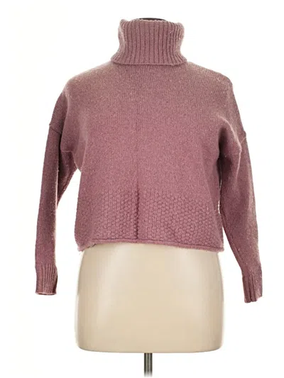 Pre-owned Madewell Turtleneck Sweater In Burgundy