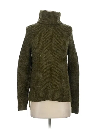 Pre-owned Madewell Turtleneck Sweater In Green
