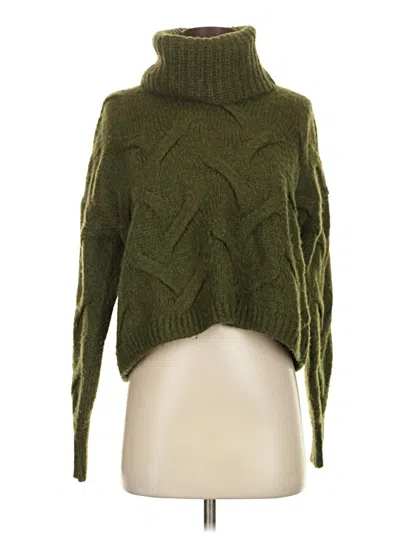 Pre-owned Madewell Turtleneck Sweater In Green