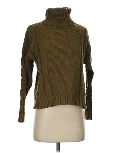 Pre-owned Madewell Turtleneck Sweater In Green