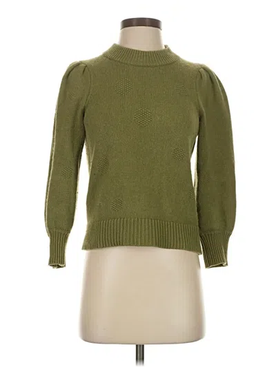 Pre-owned Madewell Turtleneck Sweater In Green