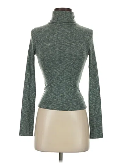 Pre-owned Madewell Turtleneck Sweater In Green