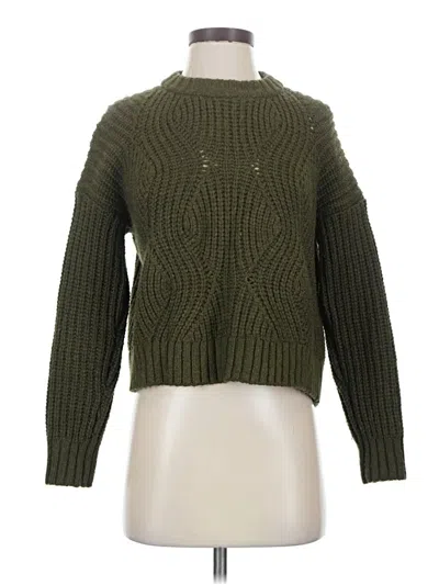 Pre-owned Madewell Turtleneck Sweater In Green