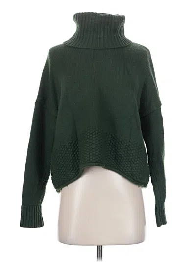 Pre-owned Madewell Turtleneck Sweater In Green