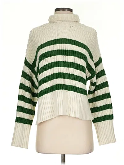 Pre-owned Madewell Turtleneck Sweater In Green