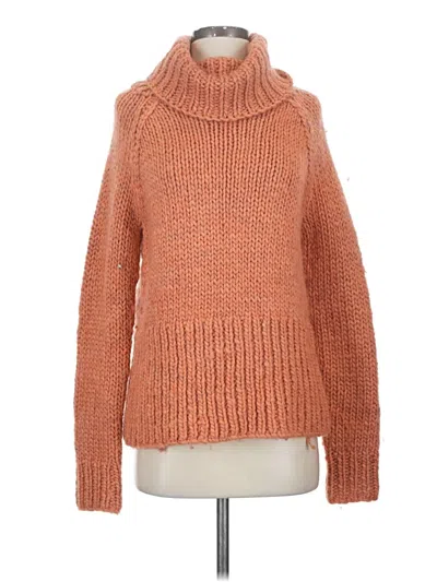 Pre-owned Madewell Turtleneck Sweater In Orange