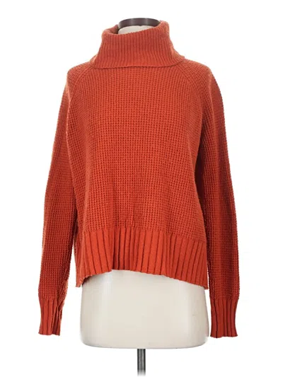 Pre-owned Madewell Turtleneck Sweater In Orange