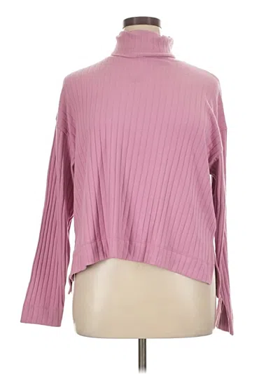Madewell Turtleneck Sweater In Pink