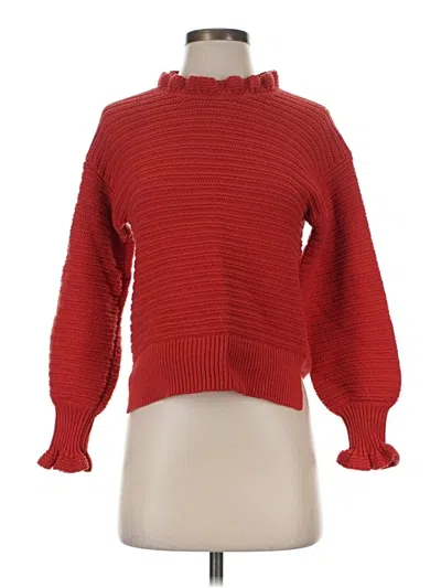 Pre-owned Madewell Turtleneck Sweater In Red