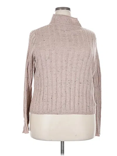 Pre-owned Madewell Turtleneck Sweater In Tan