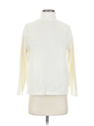 Pre-owned Madewell Turtleneck Sweater In White