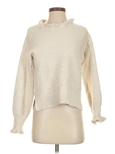 Pre-owned Madewell Turtleneck Sweater In White