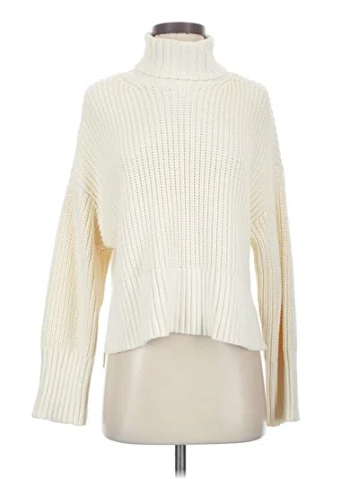 Pre-owned Madewell Turtleneck Sweater In White
