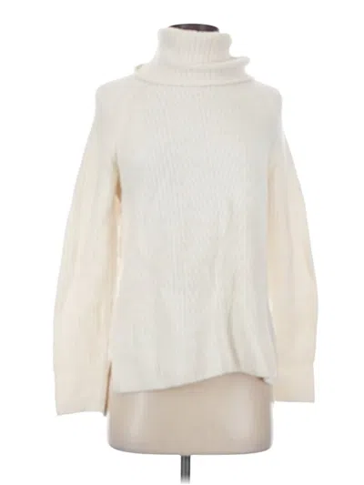Pre-owned Madewell Turtleneck Sweater In White