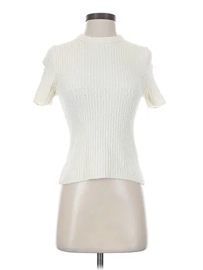 Pre-owned Madewell Turtleneck Sweater In White