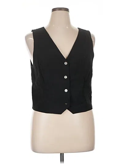 Pre-owned Madewell Tuxedo Vest In Black