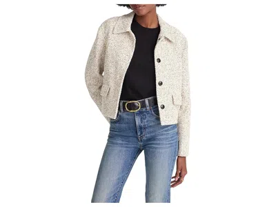 Madewell Tweed Shirt Collar Jacket In Brown
