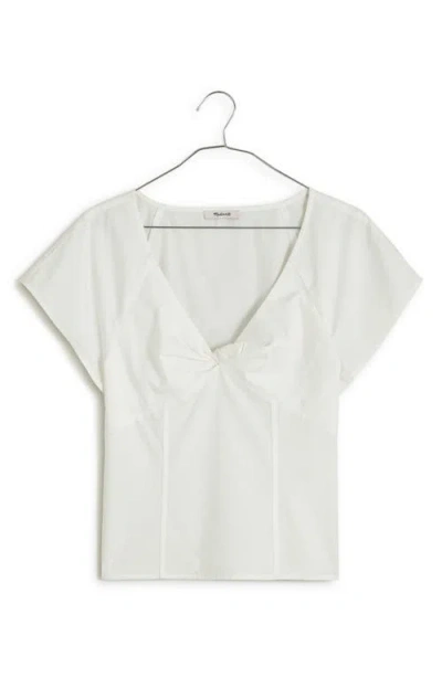 Madewell Twist Front Seamed Cotton Top