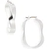 Madewell Twisty U-hoop Earrings In Vintage Silver