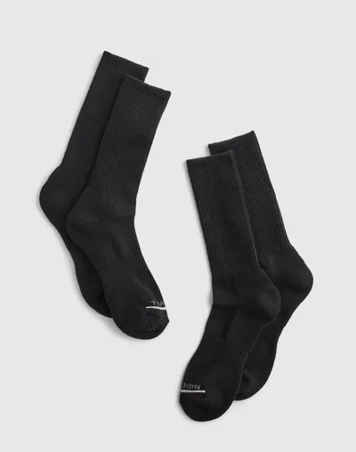 Madewell Two-pack Mwl Cloudlift Crew Socks In Black