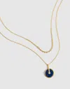 Madewell Two-pack Stone Inlay Coin Necklace Set In Gold