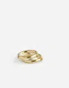 Madewell Two-toned Linked Ring In Pale Gold