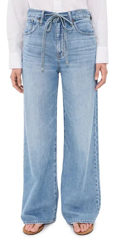 Madewell Ultimate Wide Jeans In Airy Raebrook Raebrook Wash In Blue