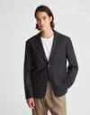 Madewell Unstructured Houndstooth Blazer In Gray