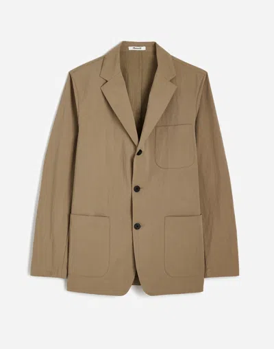 Madewell Unstructured Three-button Blazer In Brown