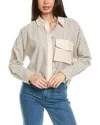 Madewell Utility Crop Shirt In Beige
