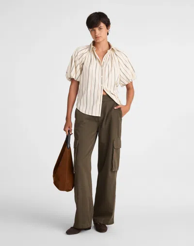 Madewell Utility Wide-leg Trousers In Brown