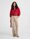 Madewell Utility Wide-leg Trousers In Red