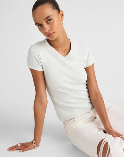 Madewell V-neck Baby Tee In Gray