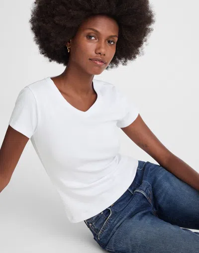 Madewell V-neck Baby Tee In Animal Print