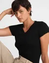 Madewell V-neck Baby Tee In Black