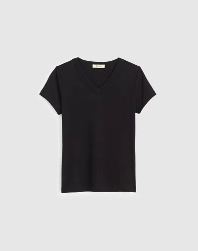 Madewell V-neck Baby Tee In Black