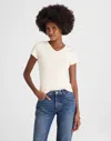 Madewell V-neck Baby Tee In White