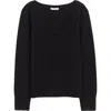 Madewell V-neck Merino Wool Sweater In Black