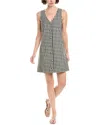 Madewell V-neck Mini Wool-blend Vest Dress In Black
