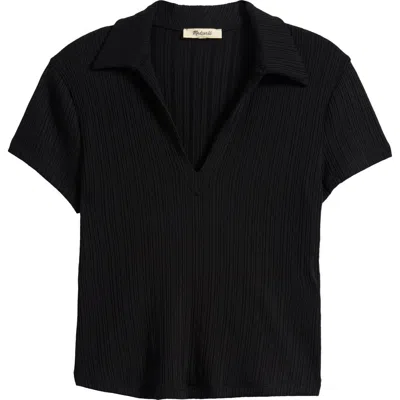 Madewell V-neck Rib Polo Top