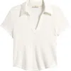 Madewell V-neck Rib Polo Top
