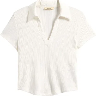 Madewell V-neck Rib Polo Top